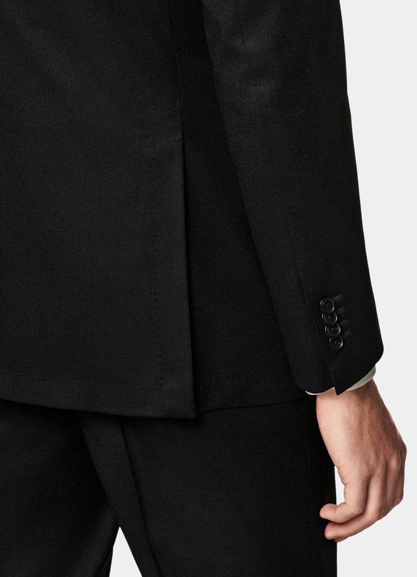 Black Relaxed Fit Roma Suit