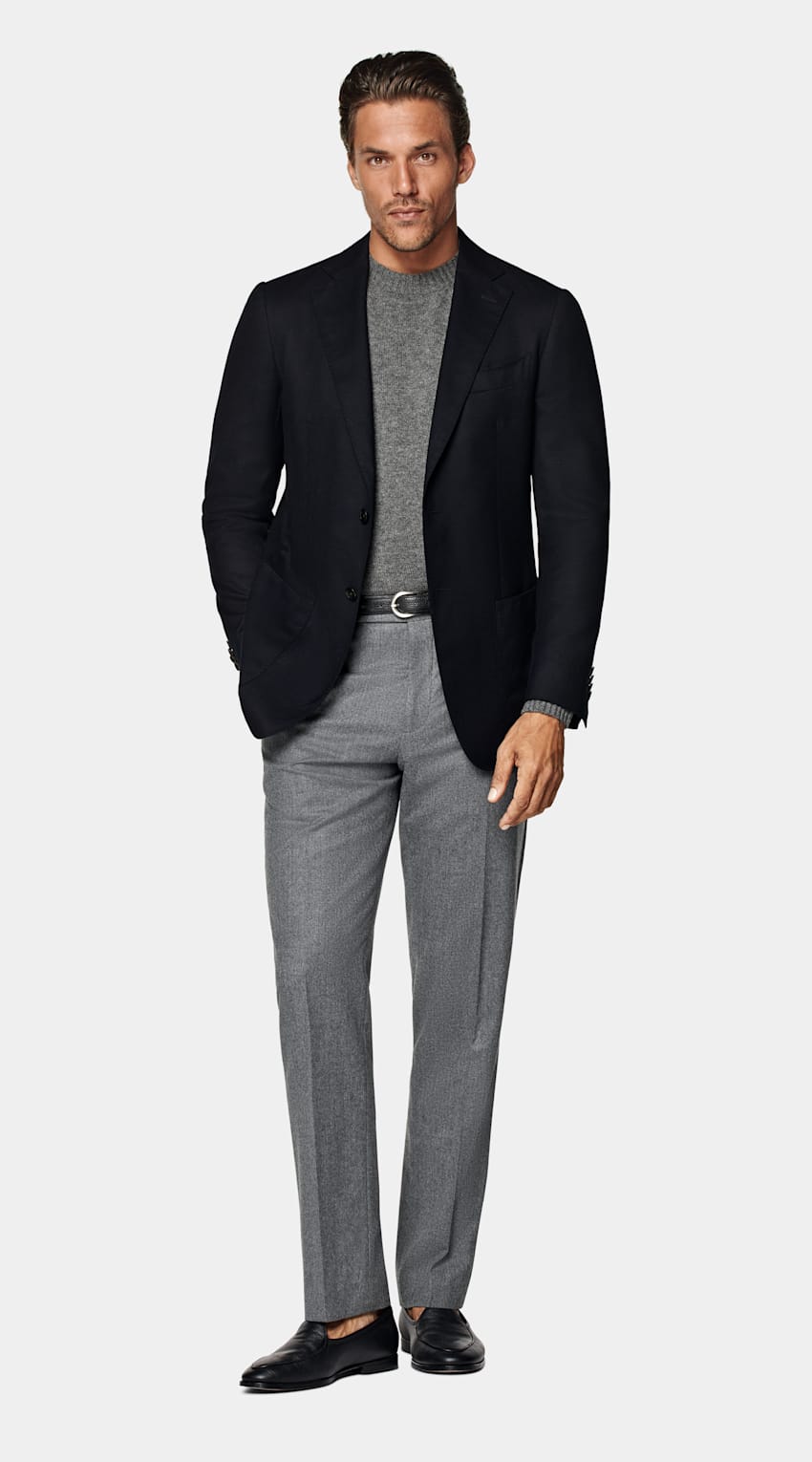 Navy Tailored Fit Havana Suit Jacket