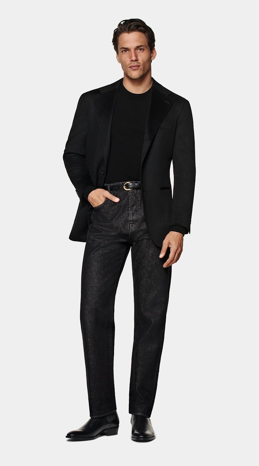 Black Relaxed Fit Roma Blazer