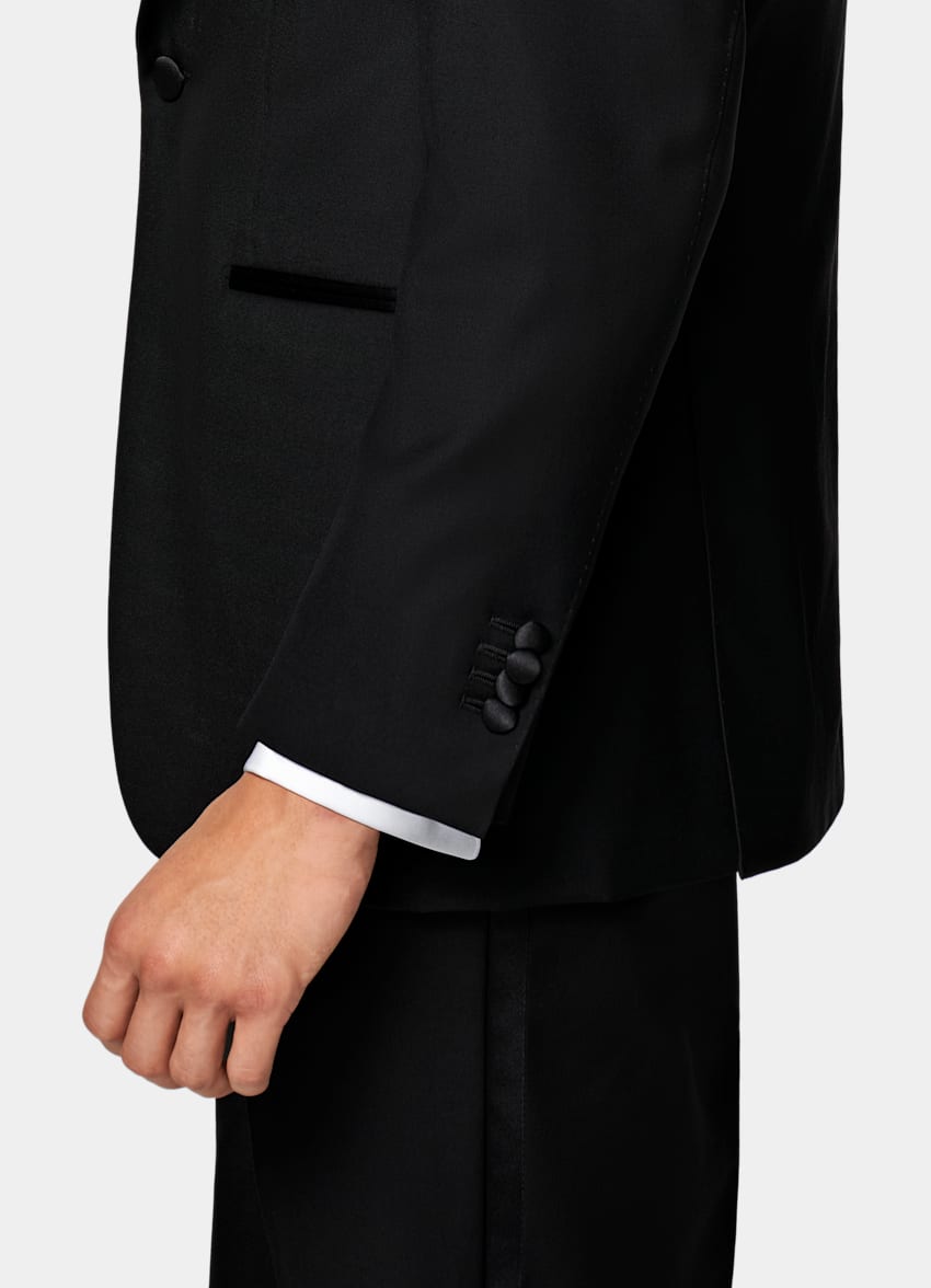 Black Three-Piece Tailored Fit Havana Tuxedo