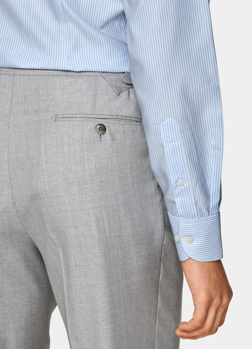 Light Blue Striped Oxford Extra Slim Fit Shirt