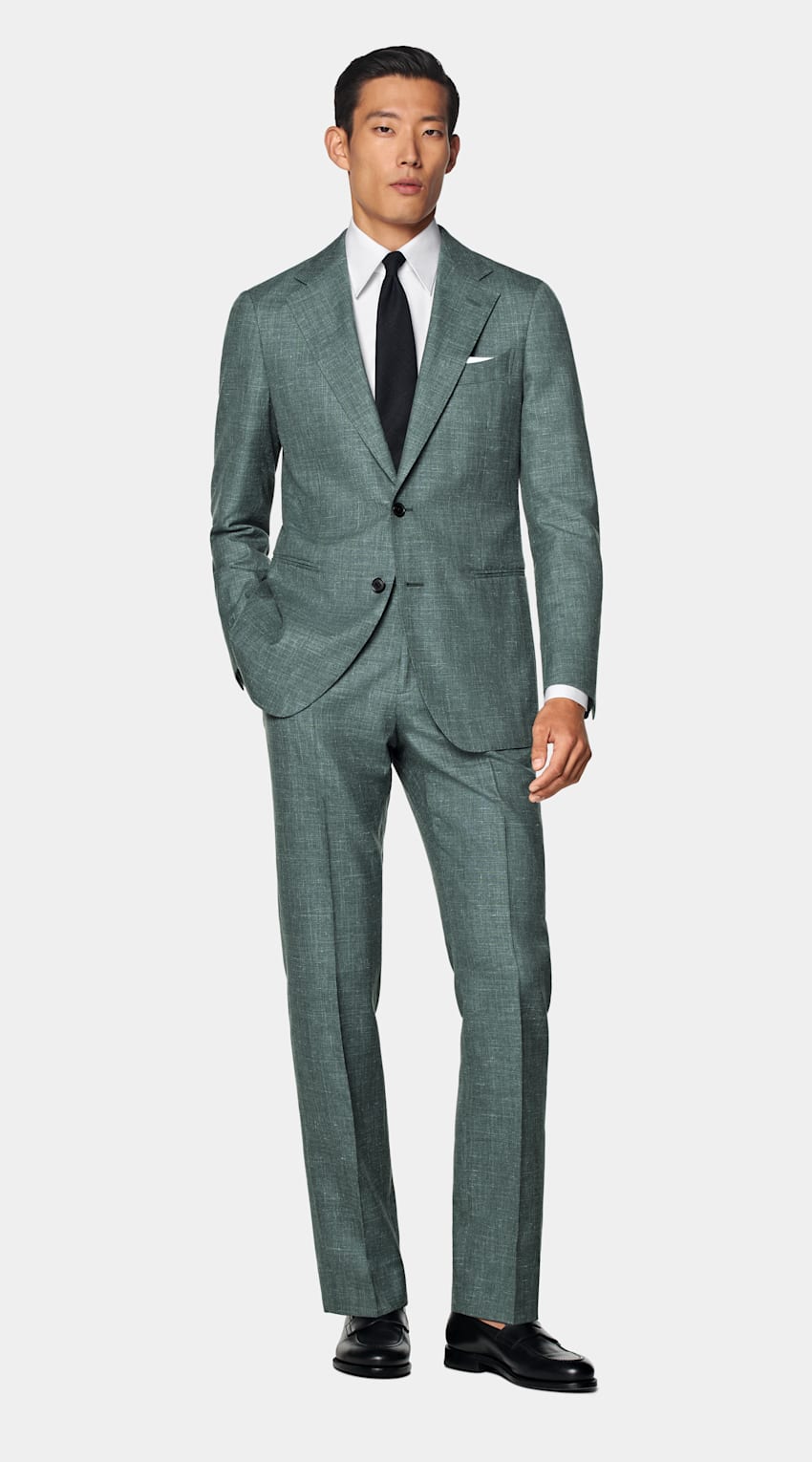Green Tailored Fit Havana Suit