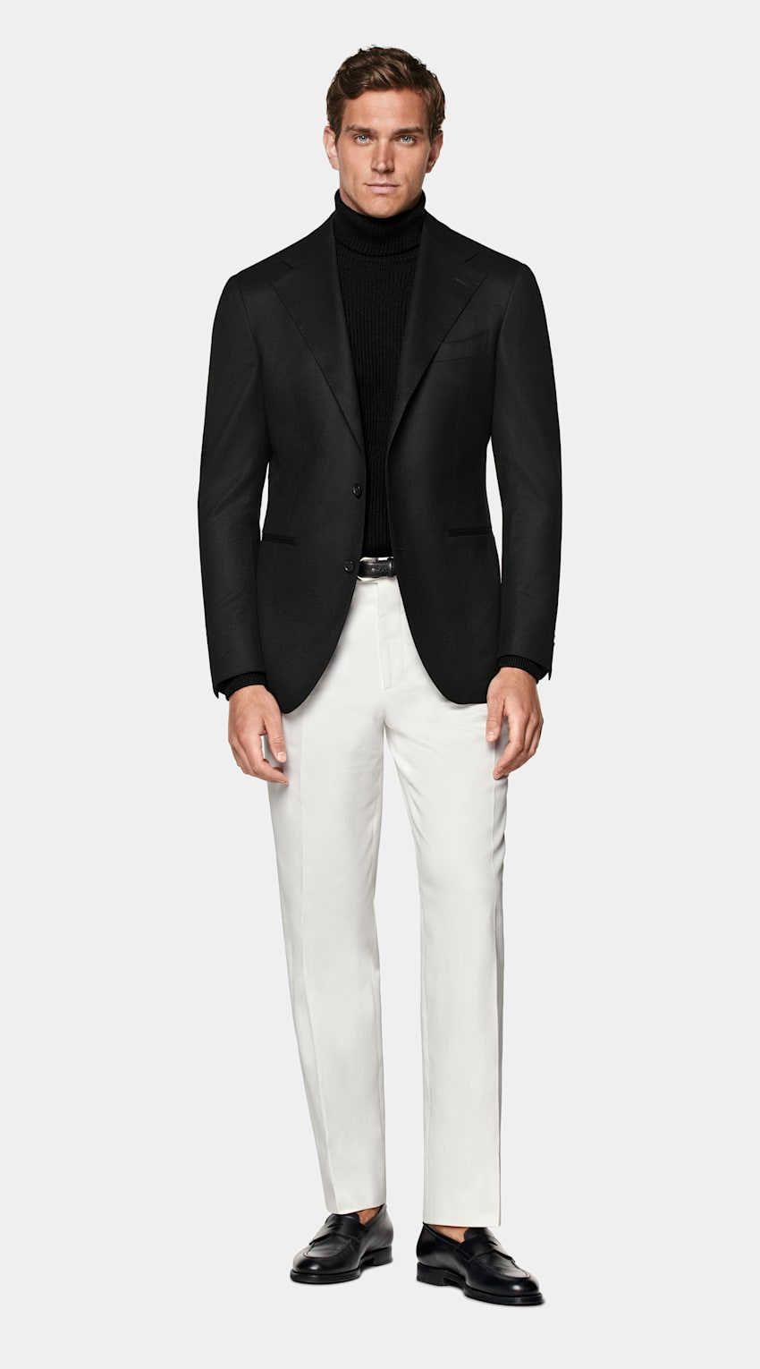 Black Relaxed Fit Roma Suit Jacket