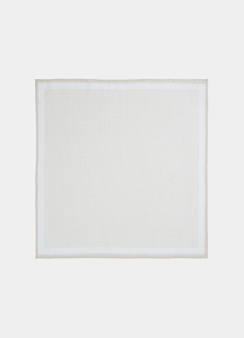 Light Brown Houndstooth Pocket Square