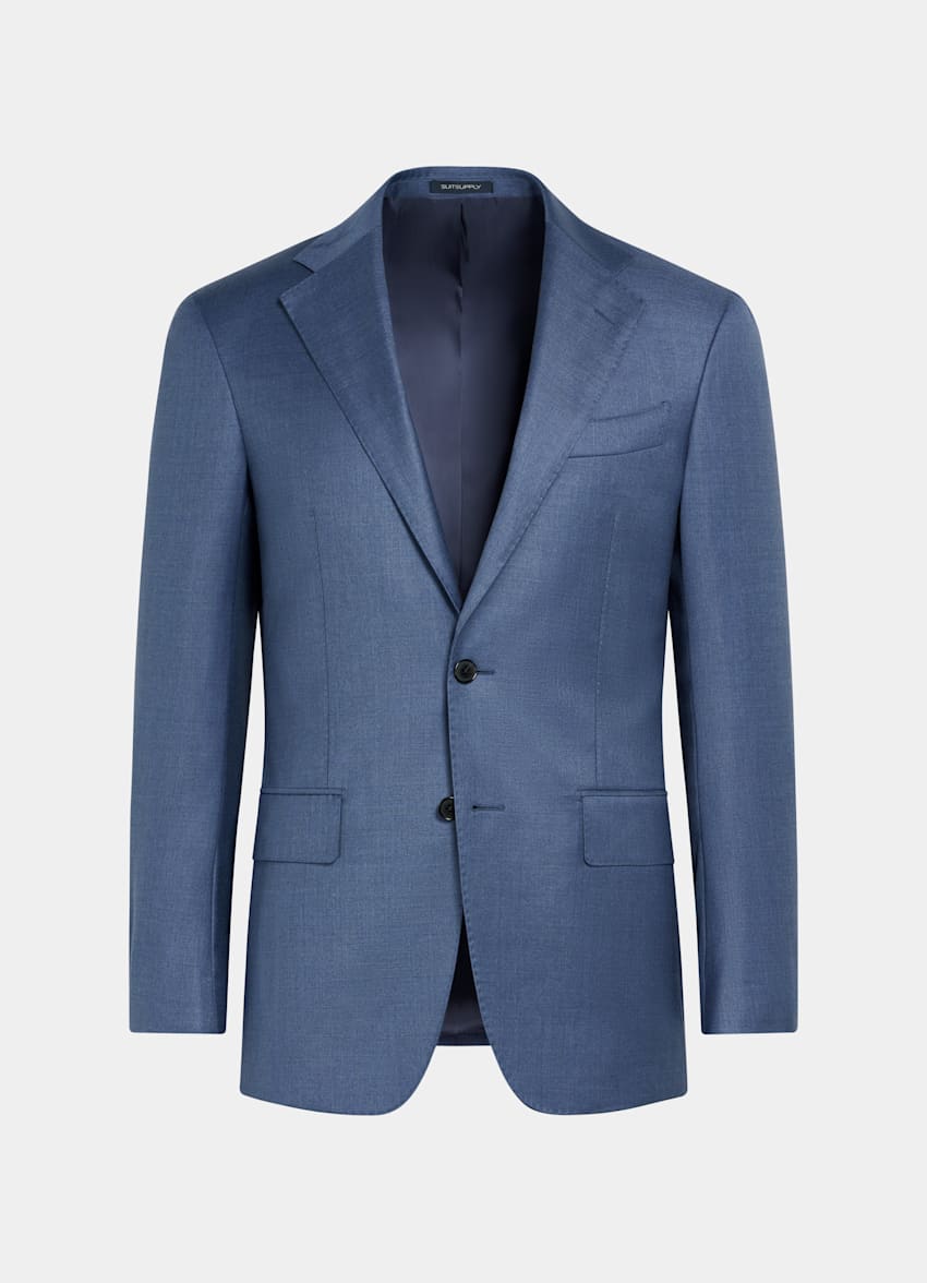 Mid Blue Tailored Fit Havana Suit