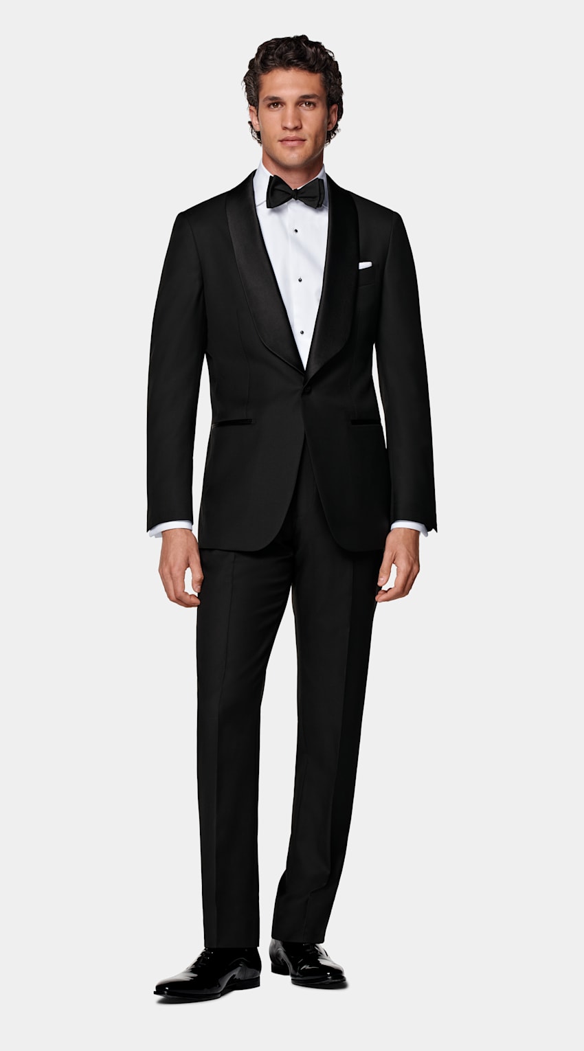 Black Tailored Fit Havana Dinner Jacket