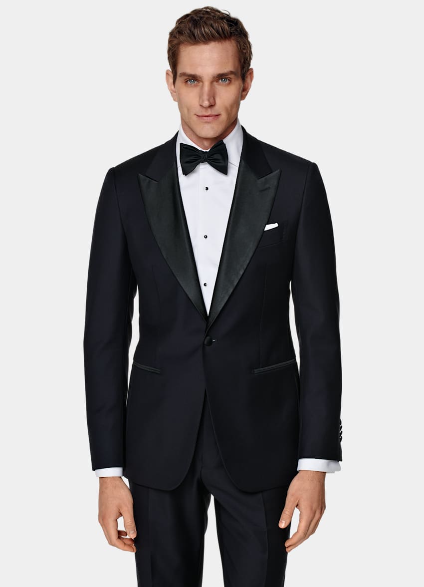 Navy Tailored Fit Lazio Dinner Jacket