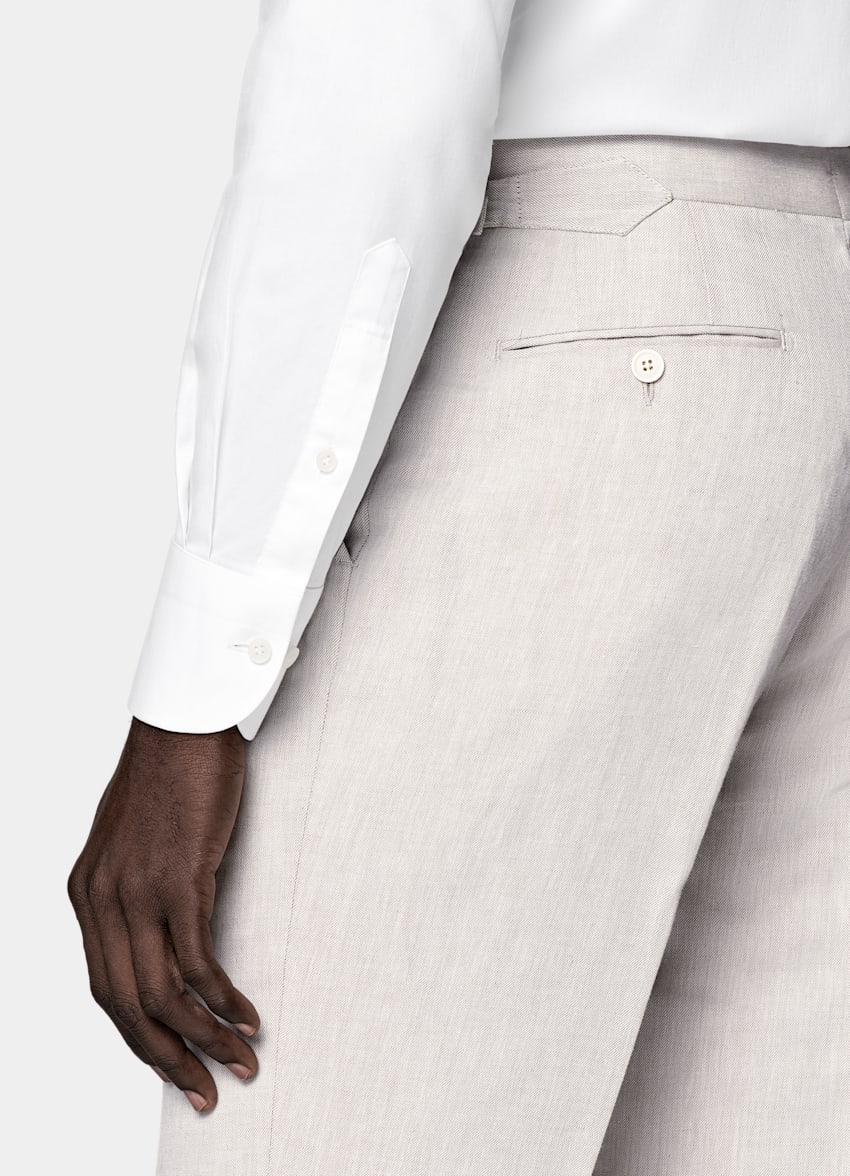 Light Taupe Tailored Fit Havana Suit