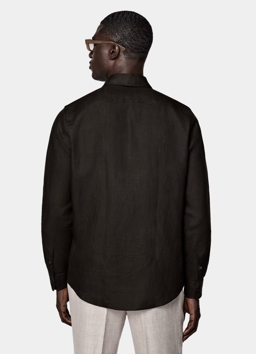 Dark Brown Slim Fit Shirt