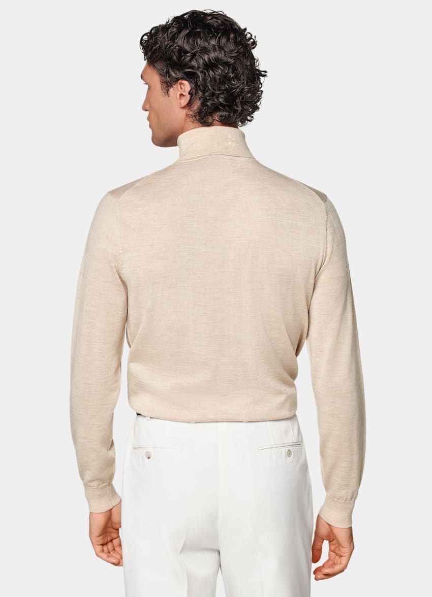 Sand Merino Turtleneck