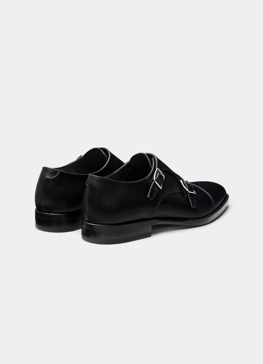 Black Double Monk Strap
