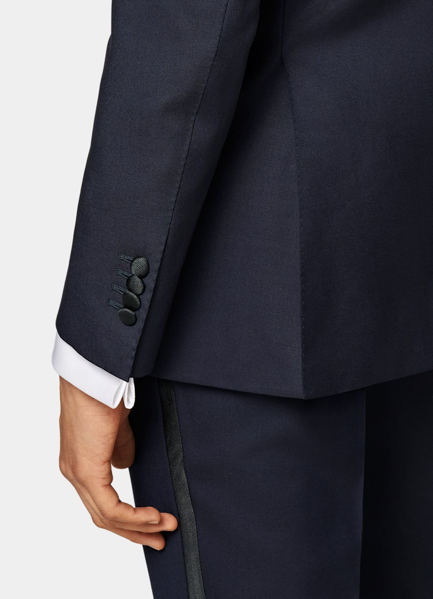Navy Three-Piece Tailored Fit Lazio Tuxedo
