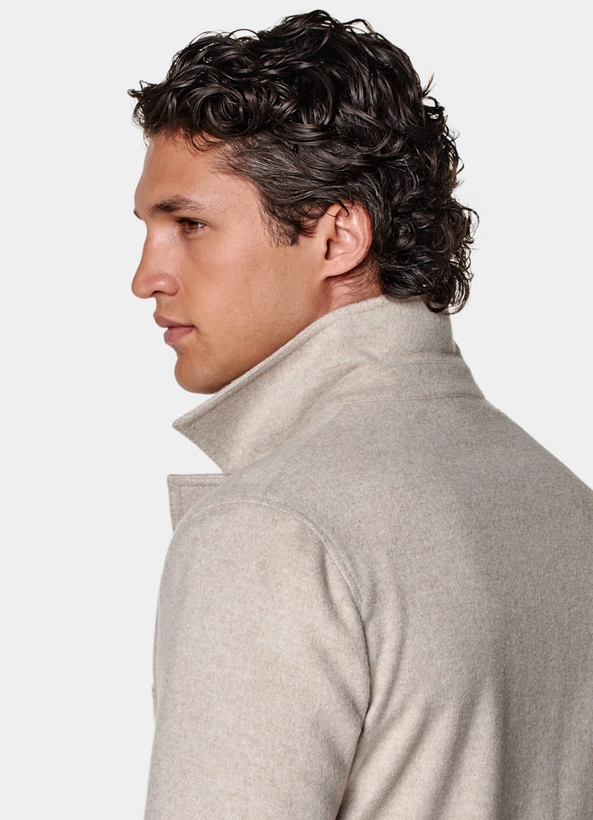 Sand Relaxed Fit Shirt-Jacket