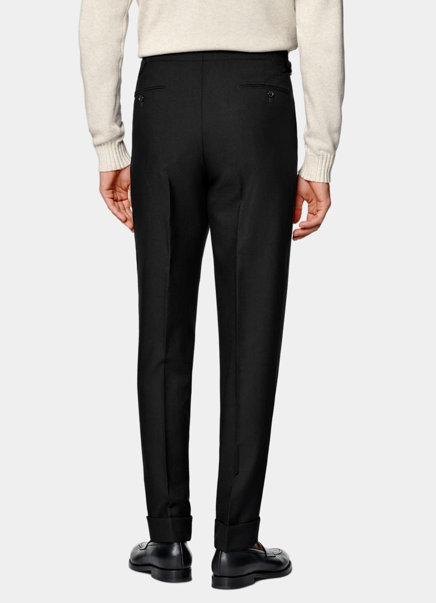 Black Slim Leg Tapered Pants