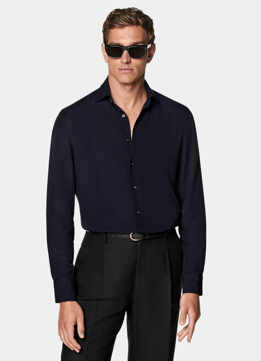 Navy Tailored Fit Shirt