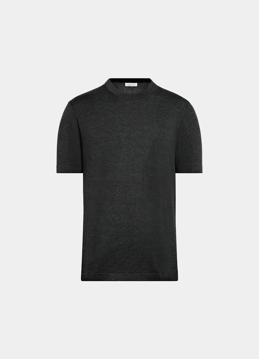 Dark Grey Short Sleeve Crewneck