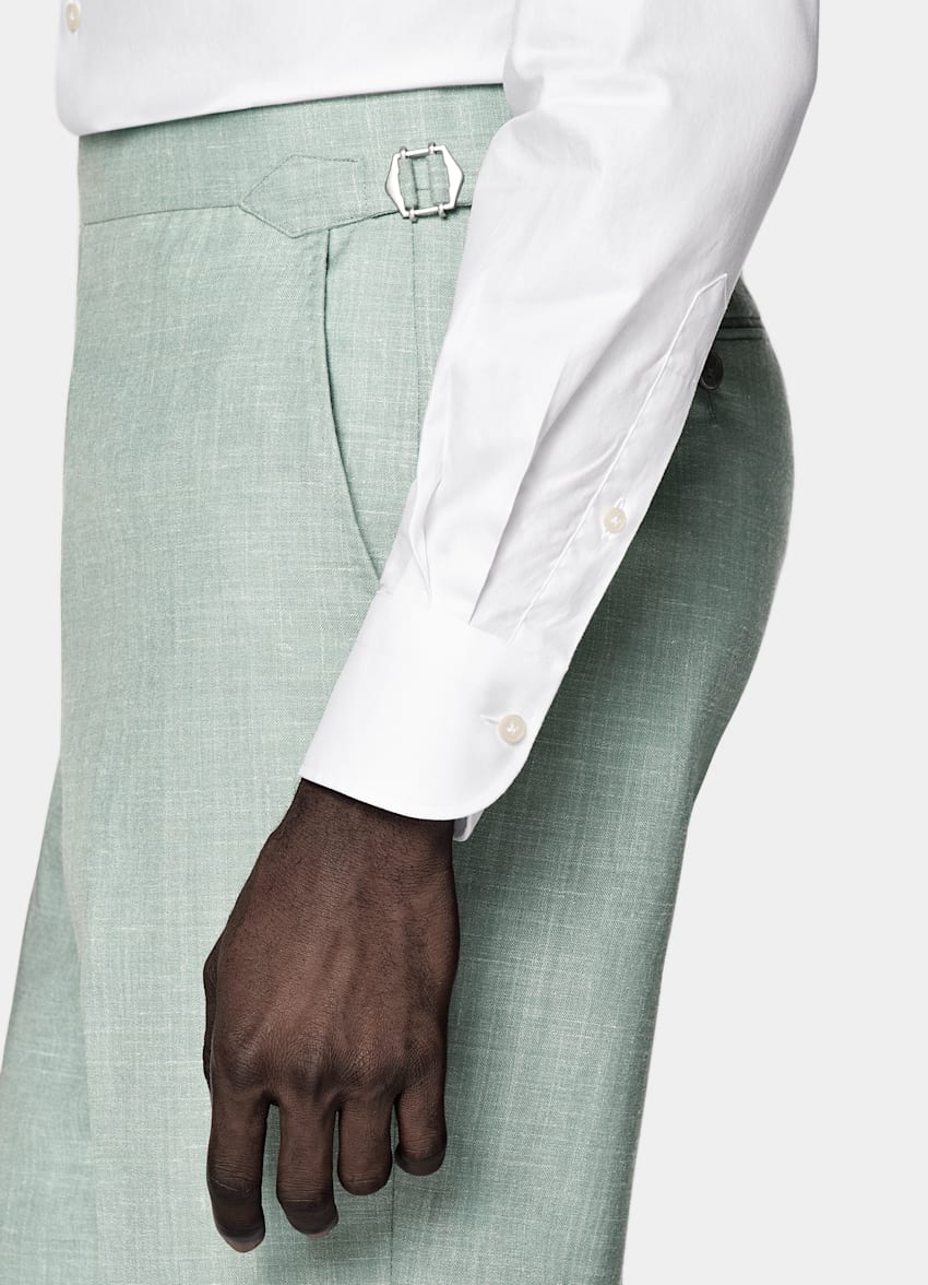 Light Green Tailored Fit Havana Suit