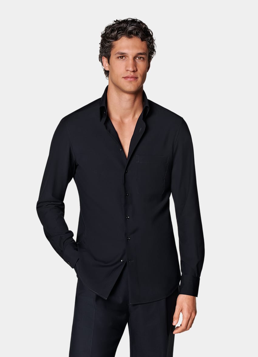 Navy Tailored Fit Shirt