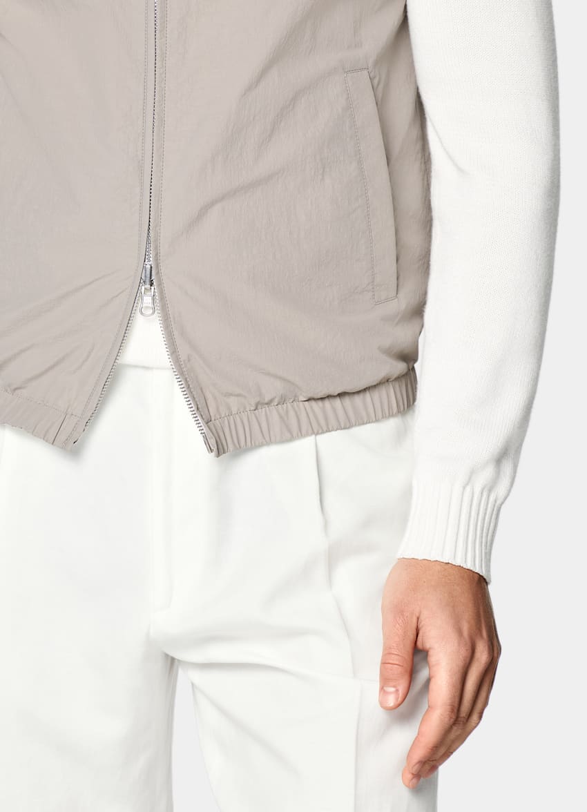 Light Taupe Reversible Vest