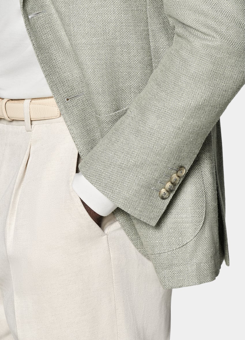Light Green Tailored Fit Havana Blazer