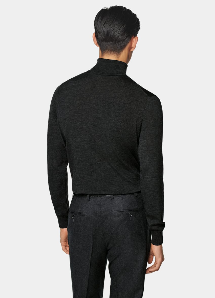 Dark Grey Merino Turtleneck