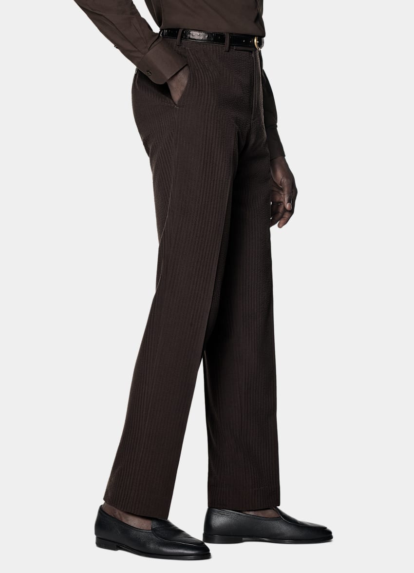 Dark Brown Relaxed Fit Roma Suit