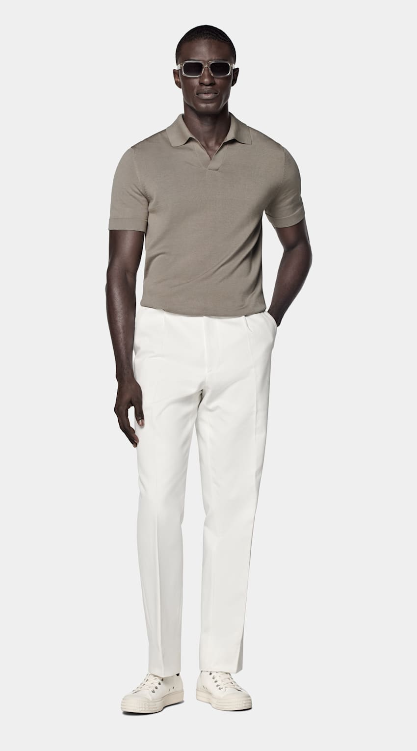 Green Buttonless Polo