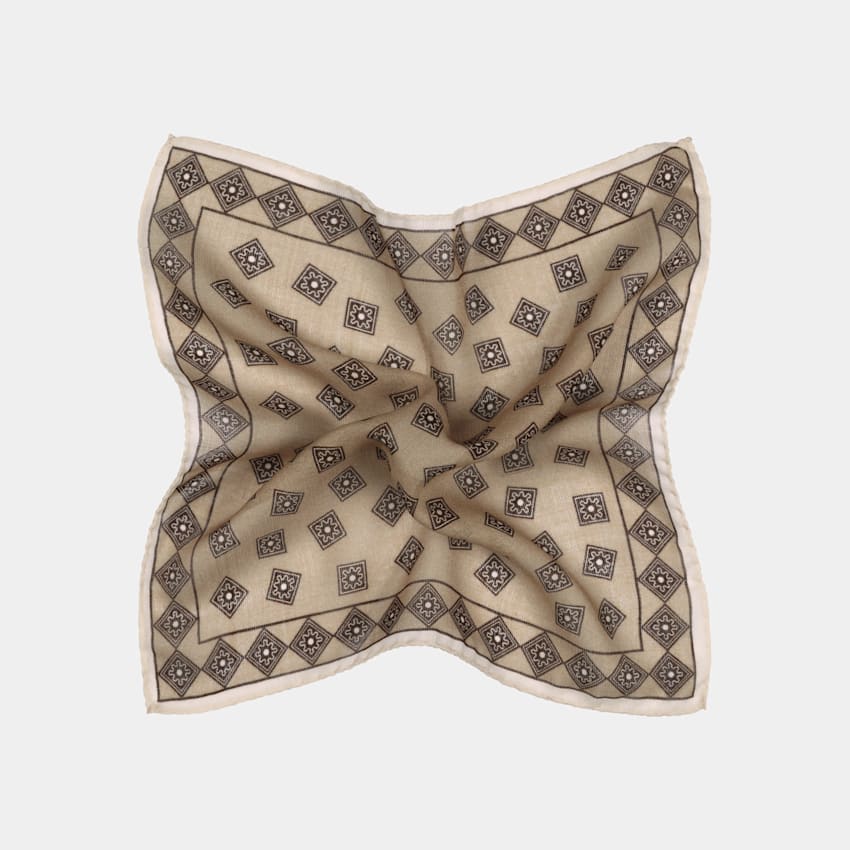 Off-White Graphic Pocket Square