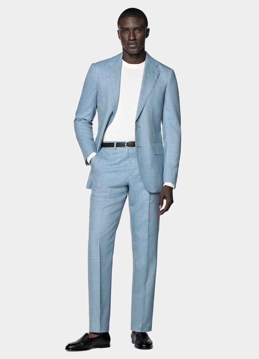 Light Blue Perennial Tailored Fit Havana Suit