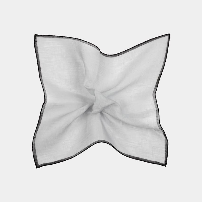 Light Grey Squares Pocket Square