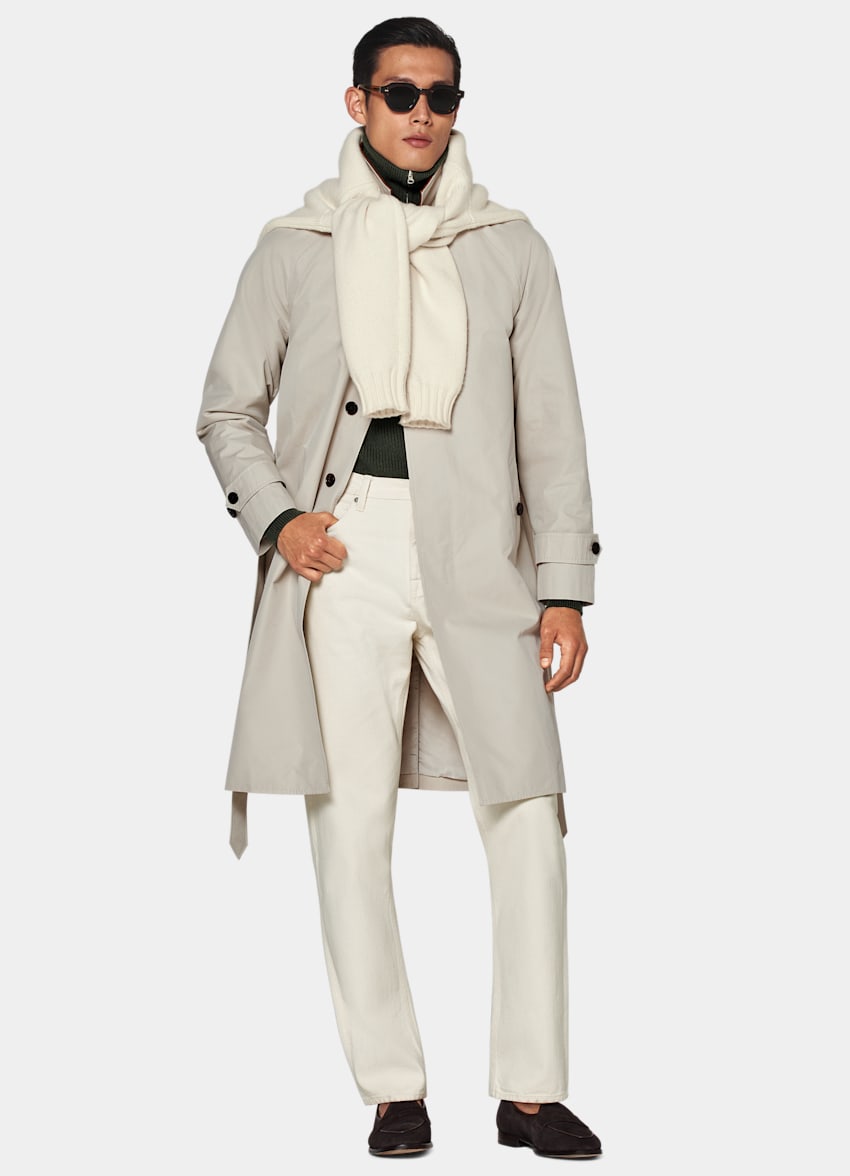 Sand Belted Trench Coat