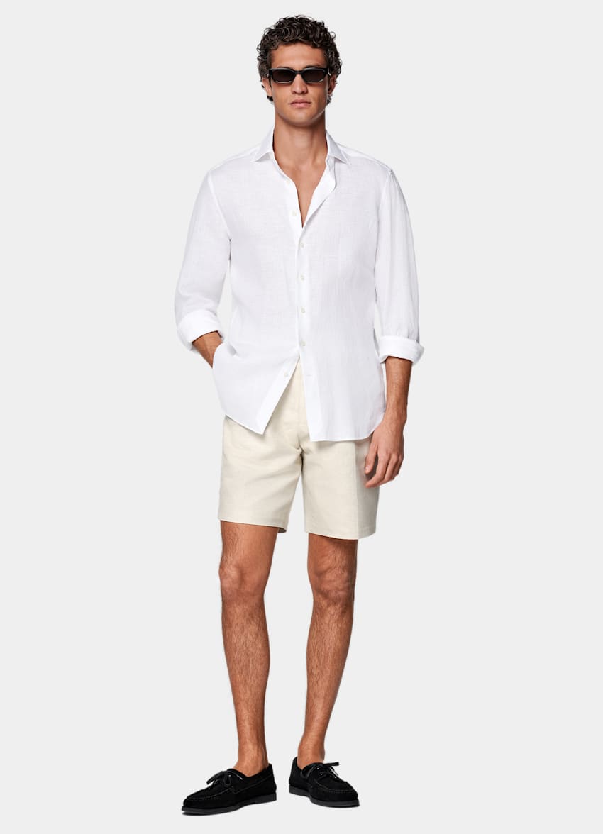 Sand Straight Leg Shorts