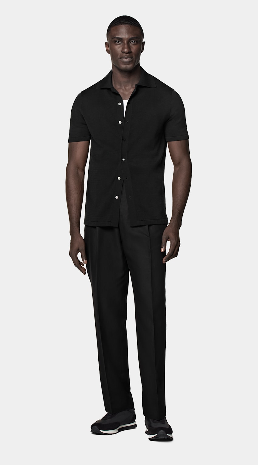 Black Polo Cardigan