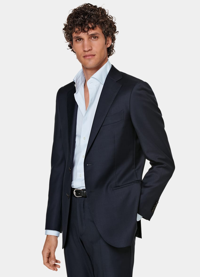 Navy Tailored Fit Lazio Suit