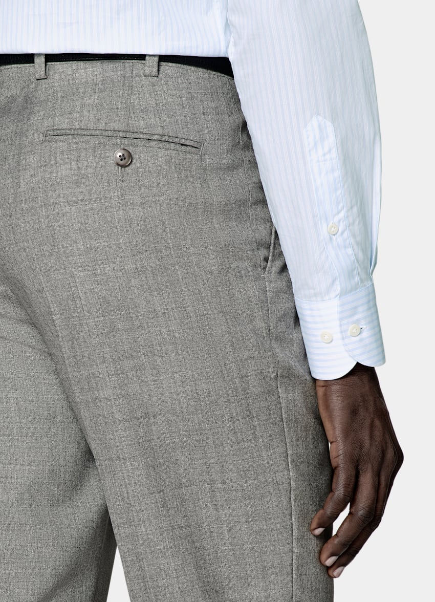 Light Grey Perennial Tailored Fit Lazio Suit