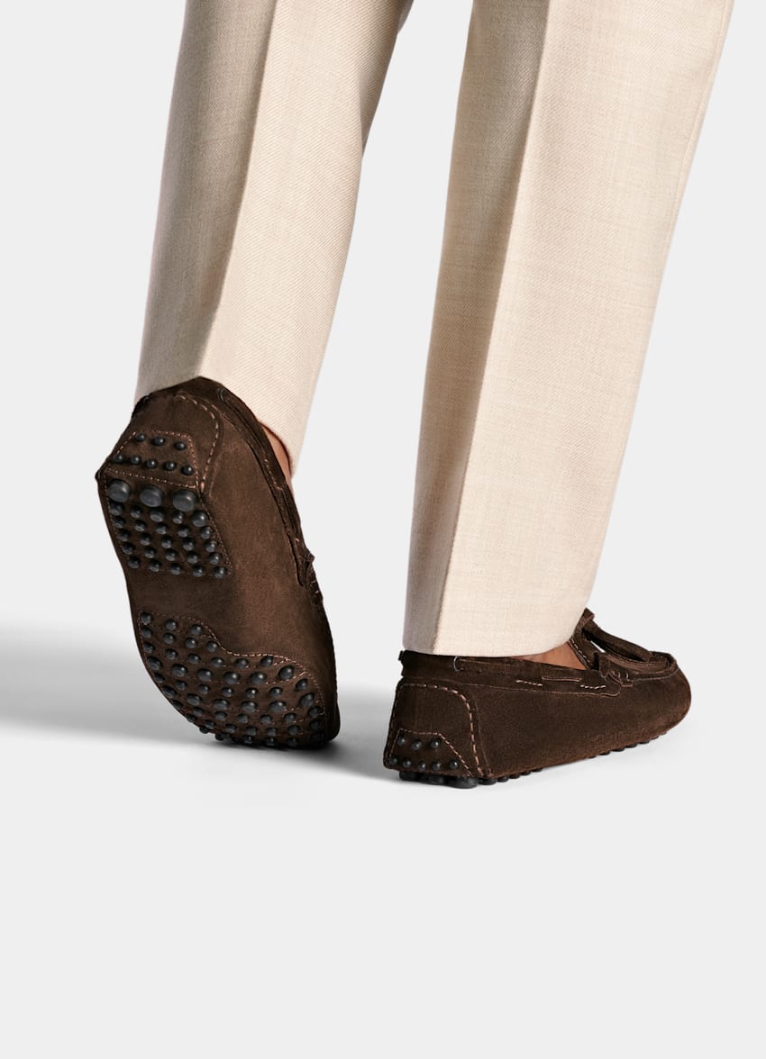 Mid Brown Driving Moccasins