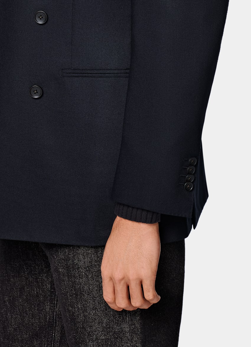 Navy Tailored Fit Havana Suit Jacket