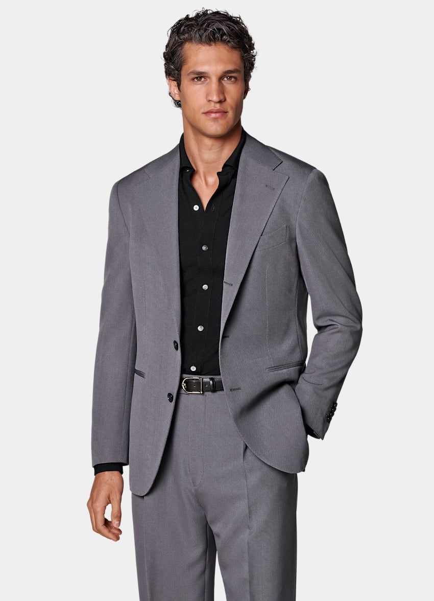 Mid Grey Relaxed Fit Roma Suit
