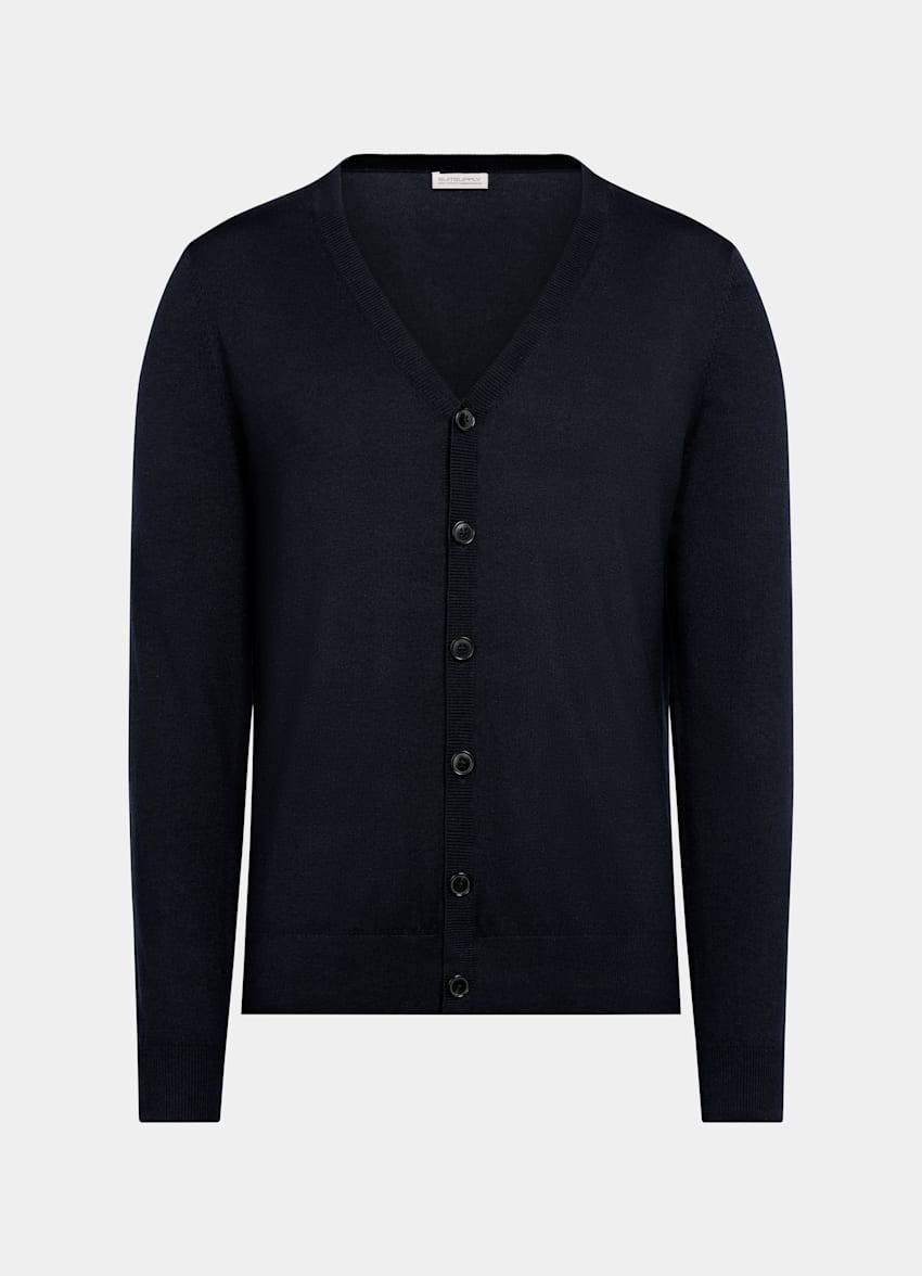 Navy V-Neck Cardigan