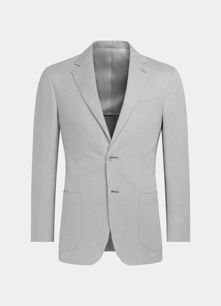 Light Grey Three-Piece Tailored Fit Havana Suit