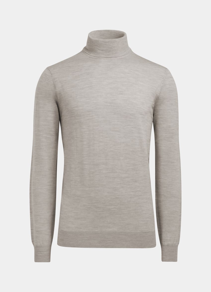 Light Grey Merino Turtleneck