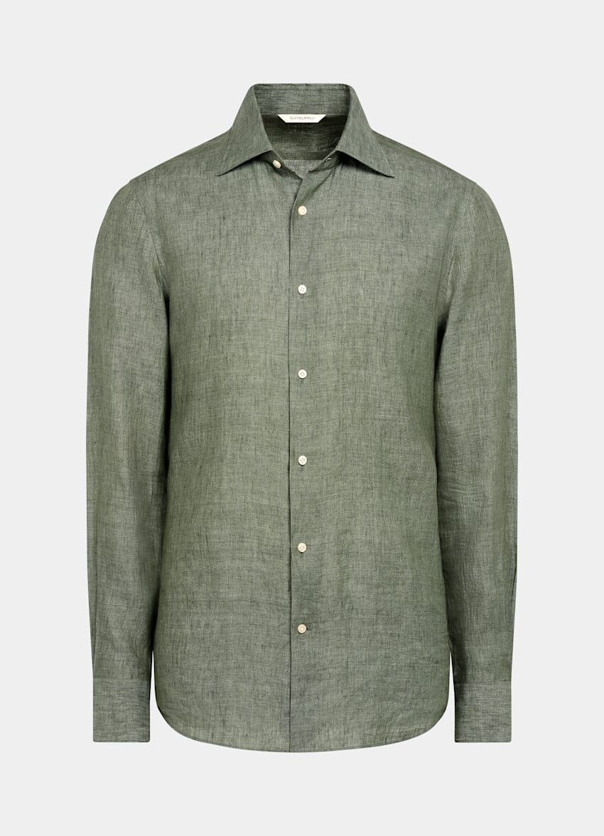 Green Tailored Fit Shirt