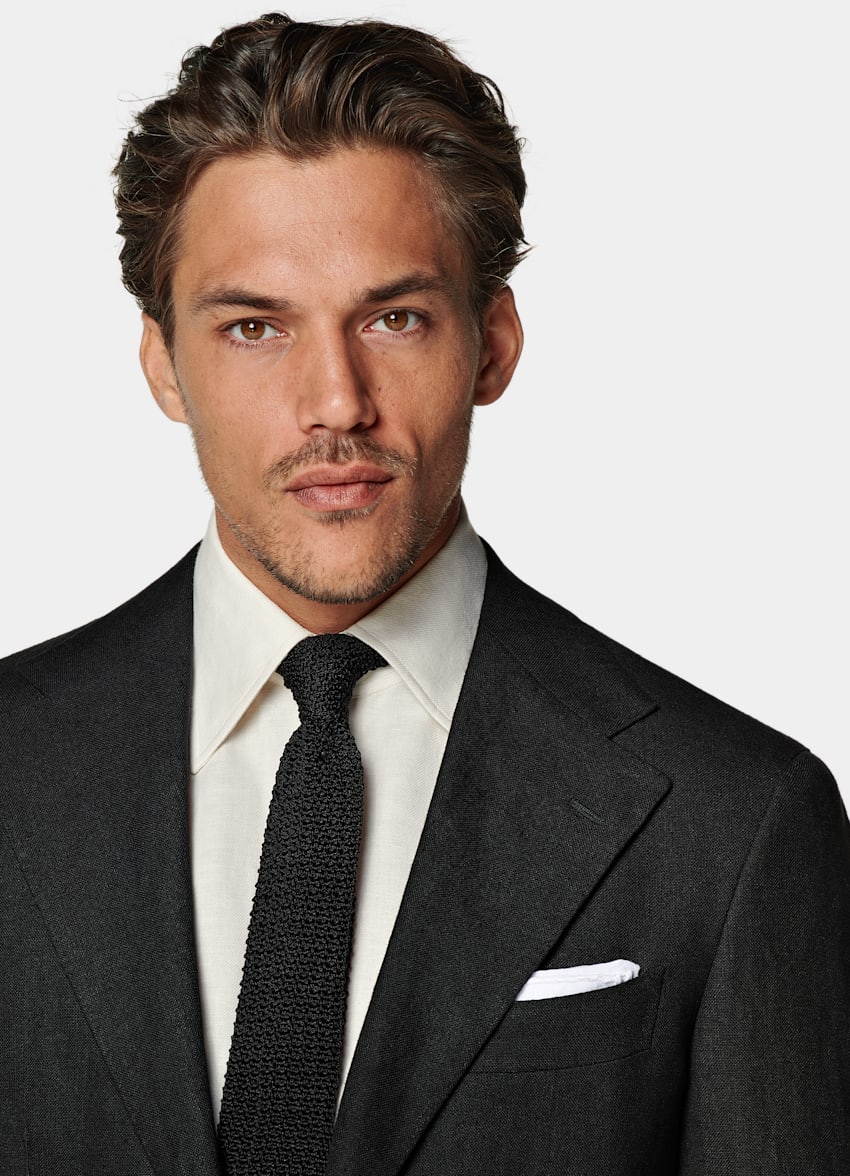 Black Relaxed Fit Roma Suit