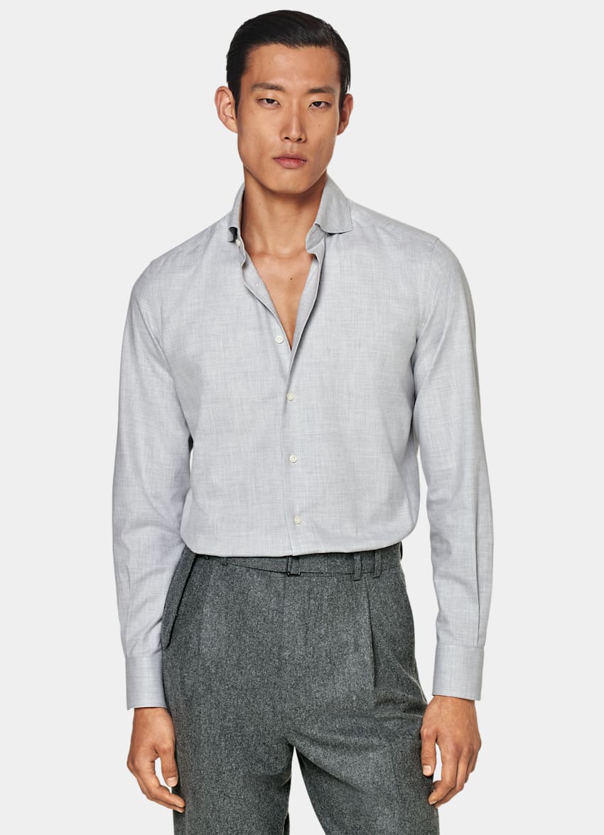 Light Grey Slim Fit Shirt