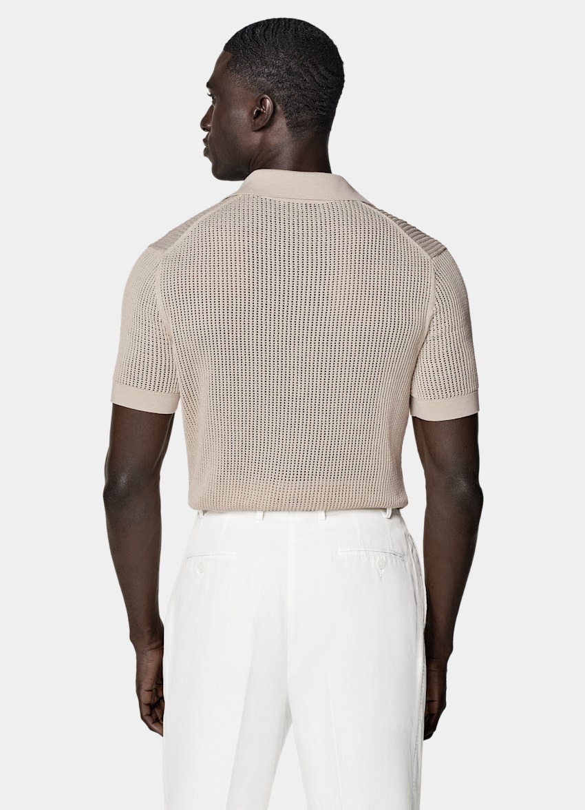 Sand Crochet Polo