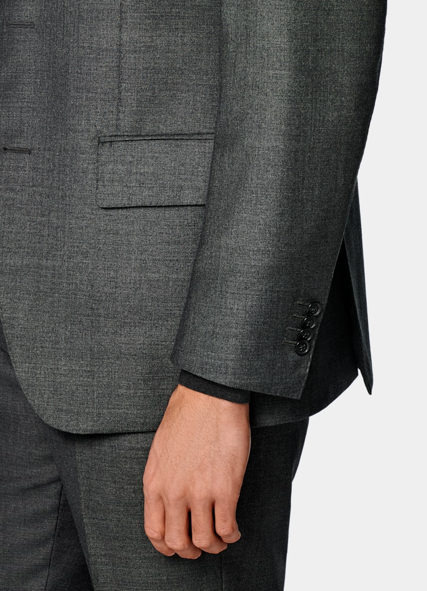Dark Grey Tailored Fit Havana Suit