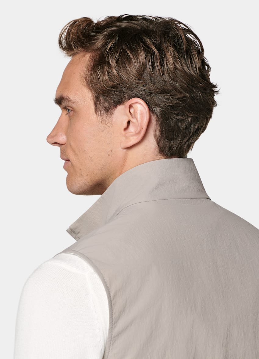 Light Taupe Reversible Vest