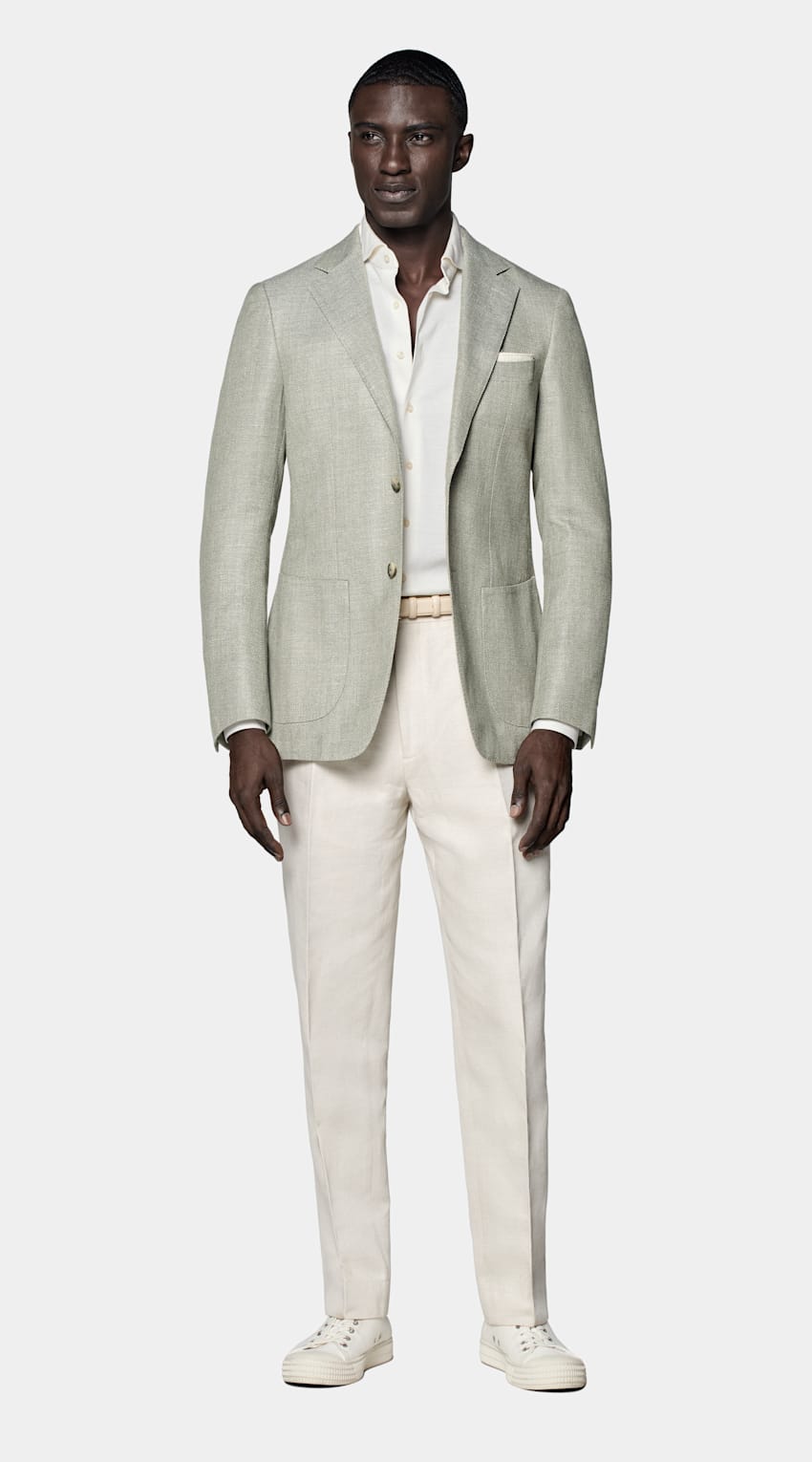 Light Green Tailored Fit Havana Blazer