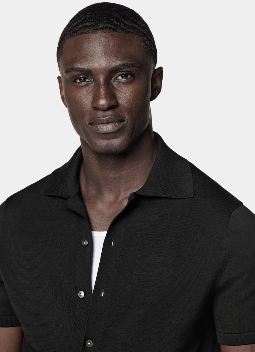 Black Polo Cardigan