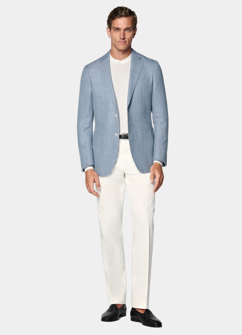 Light Blue Tailored Fit Havana Blazer